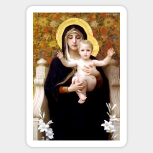 Madonna of the Lillies (Bouguereau) Sticker